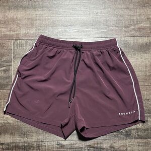 YoungLA Men's Burgundy Shorts